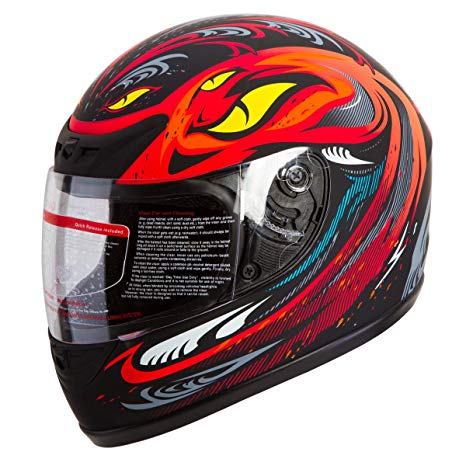 IV2 Serpent Red Full Face Street Bike Motorcycle Helmet [DOT] - XL