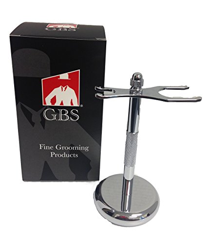 Shaving Brush and Razor Stand with Knurled Etching From GBS