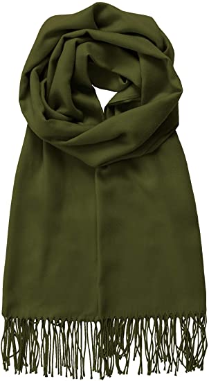 Made by Johnny Unisex Large Lightweight Soft Silky Real Cashmere Shawl Wrap Scarf