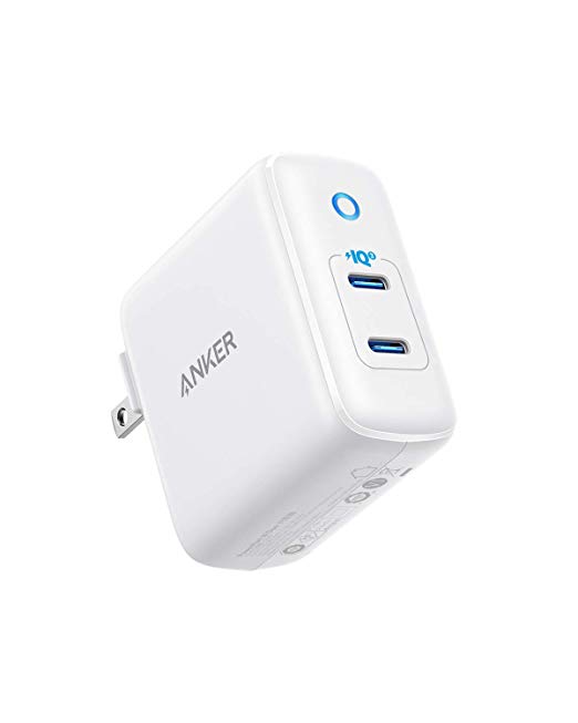 Anker 36W 2-Port PowerIQ 3.0 USB C Charger, PowerPort III Duo Compact Type C Wall Charger, Foldable Plug, Power Delivery for iPhone XR/Xs/Max/X/8/Plus, Galaxy S10/S9, Pixel 3a/3/XL, iPad Pro, and More