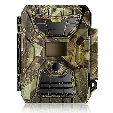 Trail Hunting Camera, LDesign 1080P Trail Camera for Hunting Waterpfoof 12MP FHD Scouting Camera with 65ft No Glow Wide Angle Infrared Night Vision with 42PCs IR LEDs& PIR Sensor& 2'' LCD Screen