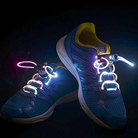 Flammi LED Shoelaces Light Up Shoe Laces with 3 Modes Flash Lighting the Night for Party Hip-hop Dancing - Type A