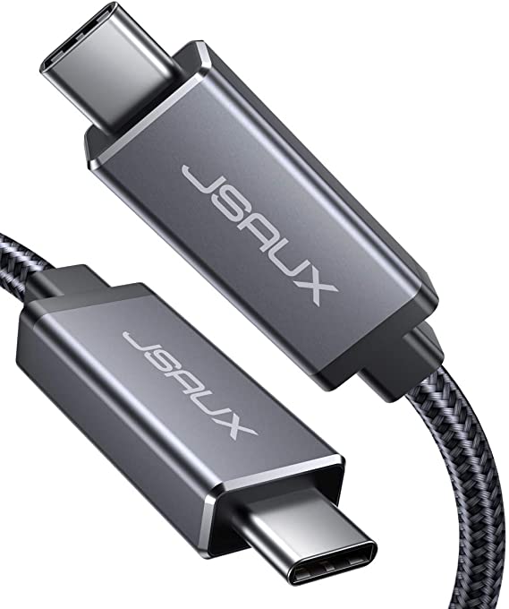 JSAUX Thunderbolt 3 Cable 1M, USB C Thunderbolt Cable 40Gbps Data Transfer/ 100W 5A Charging/ 5K@60Hz Type C Compatible with External SSD, eGpu, USB-C Docking Station, MacBook, Dell - Grey