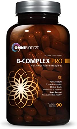 Vitamin B Complex PRO | High-Potency B Complex Vitamins with Methyl B12, Methyl Folate, and All B-Vitamins (B1, B2, B3, B5, B6, B7, B8, B9, B12) | Stress Relief & Energy Support | 90 Vegan Capsules
