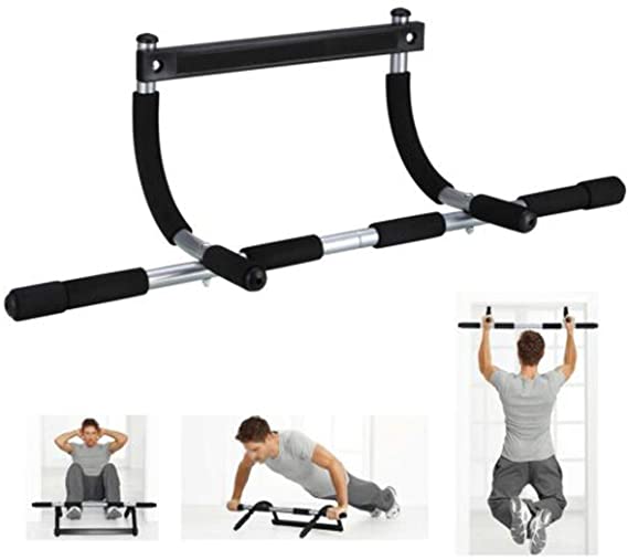 aturustex Pull Up Bar, Doorway Home Exercise Bar Without Screw Installation, Sit Ups and Dips, Fitness Gym Power Fitness Package