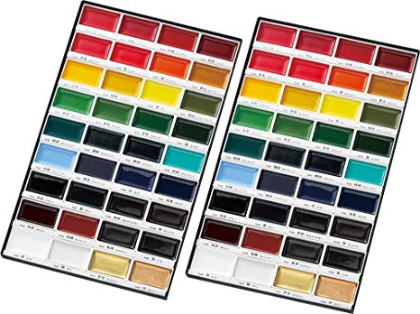 Kuretake Gansai Tambi Water Colors, 36-Color Set (Double)