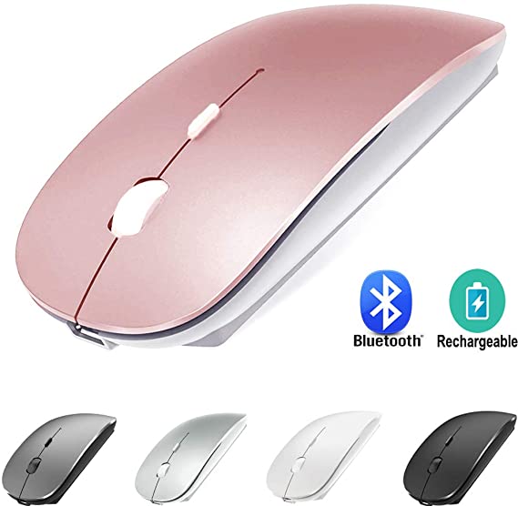 Wireless Bluetooth Mouse for MacBook,Laptop,Mac,ipad,Pro,Air,Bluetooth Mouse for MacBook pro,MacBook Mac,MacBook Air,Notebook, PC,Laptop (Bluetooth Mouse/Pink)