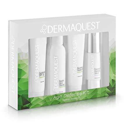 DermaQuest Age Defense Kit - Anti Aging Skin Care Set of 4 items ($124 Value)