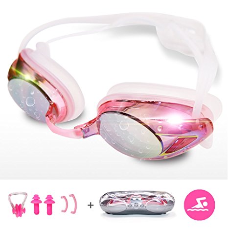 Anmier Swimming Goggles - Anti-Fog, UV Protection,Crystal Clear Vision,No Leaking,with Protective Case,For Men Women Youth Kids