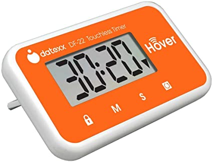 Datexx Hover Kitchen Timer - Touchless Digital Countdown Timer, Hands-Free Control, Orange