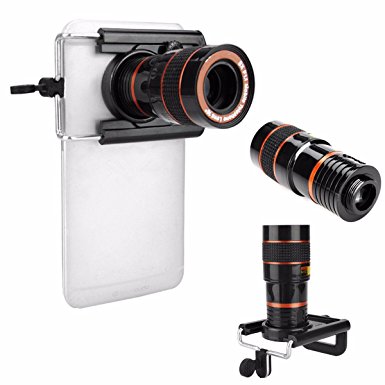 Phone Lens Kit, M.Way 8X Optical Zoom Telescope Camera Lens With Holder for iPhone 6 / 6s / 6 Plus / 6s Plus , iPad , Samsung , Wiko and Other Smartphoen or Tablet