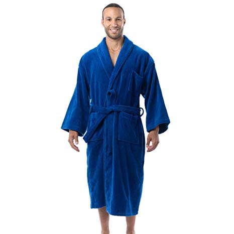 alpine swiss Aiden Mens Cotton Terry Cloth Bathrobe Shawl Collar Velour Spa Robe