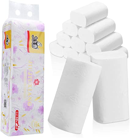 Housmile Toilet Paper 24 Rolls Ultra-soft & Strong Toilet Tissue White Toilet Paper for Daily Use