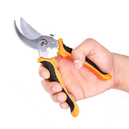 Garden Scissors  Crenova SH-01 Professional Hand Pruner Bypass Pruning Shears - Heavy Duty Metal Blade - Ergonomic Rubber Coated Handle - Desinged for Gardening Trimming Work