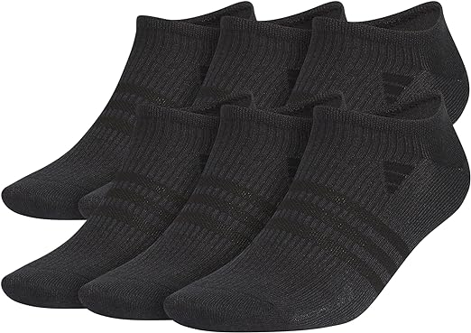 adidas Men's Superlite 3.0 No Show Socks Low-Profile Fit, Arch-Compression and Lightweight Breathable Construction (6-Pair)