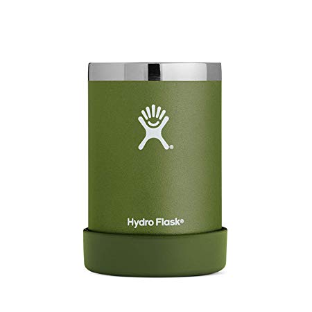 Hydro Flask 12 oz Cooler Cup | Stainless Steel & Vacuum Insulated | Removable Rubber Boot | Olive