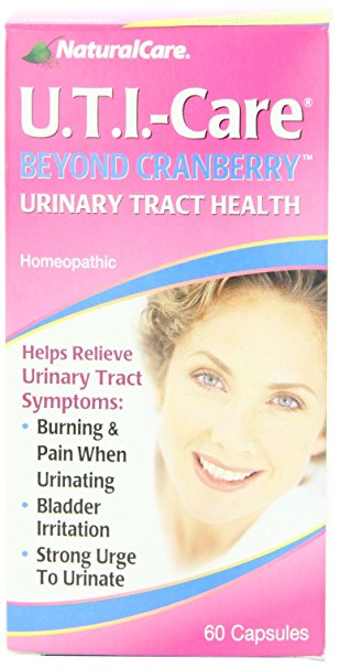 NaturalCare Homeopathic UTI-Care Capsules for Urinary Tract Health, 60-Count Packages