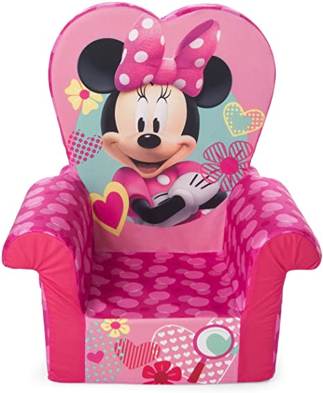 Marshmallow Furniture, Children's Foam High Back Chair, Disney's Minnie Mouse High Back Chair