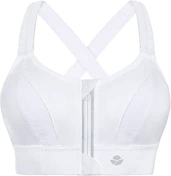 YIANNA Femme Soutien Gorge Sport Maintien Extreme Grande Taille Brassière sans Armature Fermeture Devant