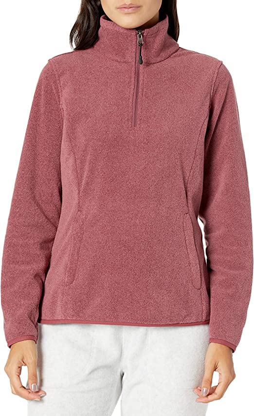 Amazon Essentials Women's Classic-Fit Long-Sleeve Quarter-Zip Polar Fleece Pullover Jacket