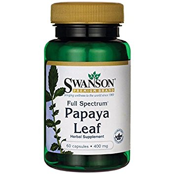 Swanson Full Spectrum Papaya Leaf 400 mg 60 Caps