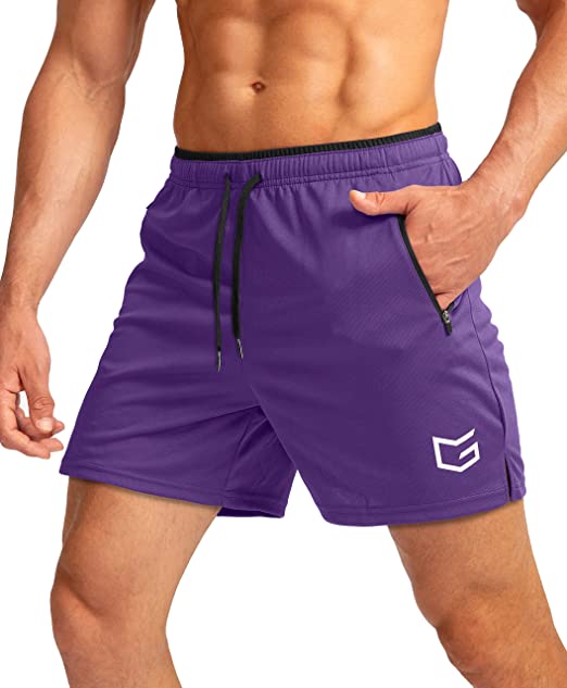 G Gradual Men's Running Shorts with Zipper Pockets Quick Dry Gym Athletic Workout 5" Shorts for Men