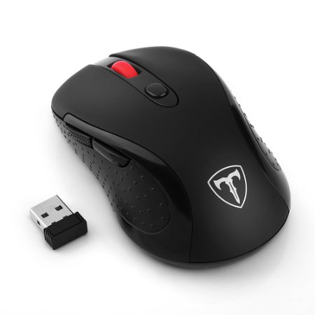 Habor BC71821 2.4G Wireless Mouse with Nano Receiver, 6 Buttons, Customized Side Buttons, 5 Adjustable DPI
