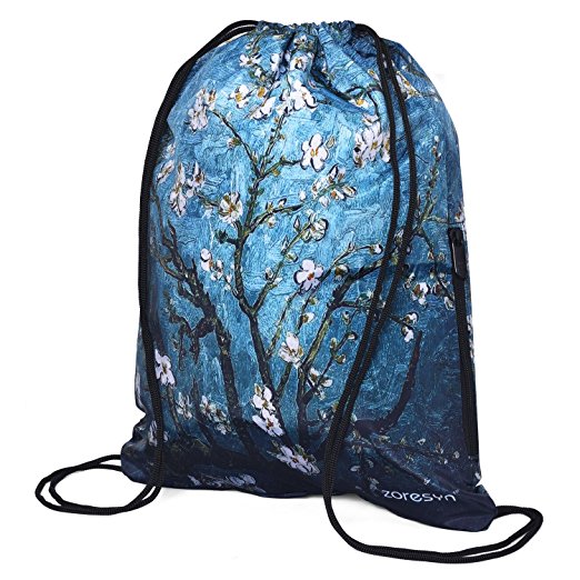 Draw Cord Bag Drawstring Backpack Sackpack Knapsack for Hiking Swimming Yoga Gym Outdoor Exercise Running Travel