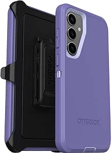 OtterBox Samsung Galaxy S24  Defender Series Case - MOUNATIN MAJESTY (Purple), rugged & durable, with port protection, includes holster clip kickstand