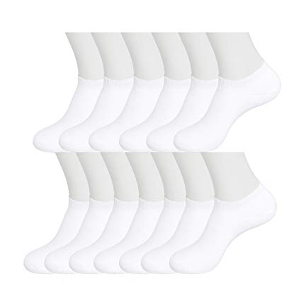 Feetalk Mens Womens Everyday Wearing Low Cut Casual Ankle Socks for Tennis, Walking and Cycling 12 Pack