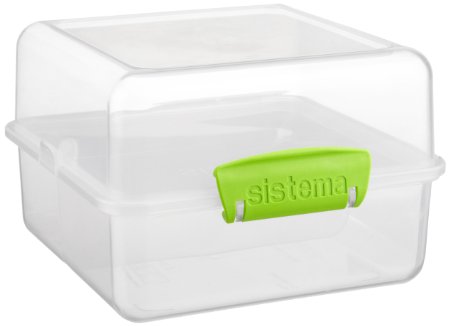Sistema Klip It Lunch Cube to Go Containers with Color Accented ClipsAssorted Colors