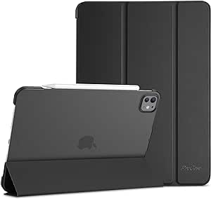 ProCase Smart Case for iPad Pro 11 Inch Case 2024 M4(Model: A2836/A2837/A3006), Slim Folio Stand Hard Back Shell Protective Tablet Cover for 5th Generation iPad Pro 11" 2024 -Black