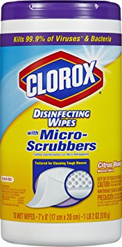Clorox Disinfecting Wipes with Micro-Scrubbers, Citrus Blend, 70 Count