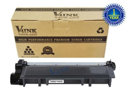 V4INK ® New Compatible Brother TN660 TN-660 TN630 TN-630 Toner Cartridge-Black Replacement 1 pack