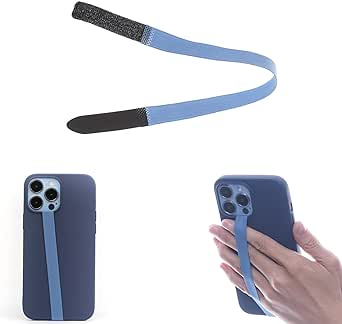 TFY Elastic Phone Strap, Universal Slim Hand Finger Grip, Non-slip Cell Phone Holder, fit Most Smartphones Case - 2 Pieces