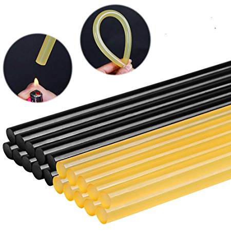 FLY5D 20Pcs Paintless Dent Repair Tool Car Repair Dent Remover Tool Set Hot Glue Sticks (Black Yellow)