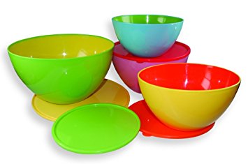 Dci Two Toned Mixing Bowls With Lids, Set of 4