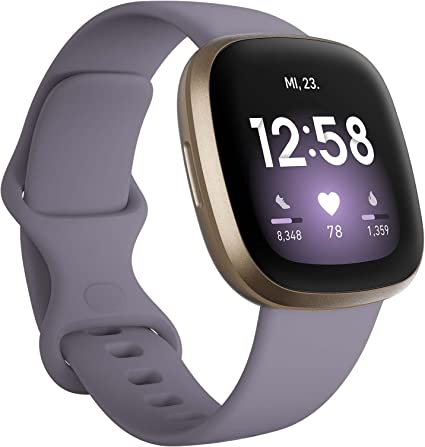 Fitbit Versa 3 - Gesundheits- & Fitness-Smartwatch&nbsp;mit 6-monatiger Premium-Mitgliedschaft, GPS, Tagesform-Index&nbsp;und bis zu 6  Tage Akku