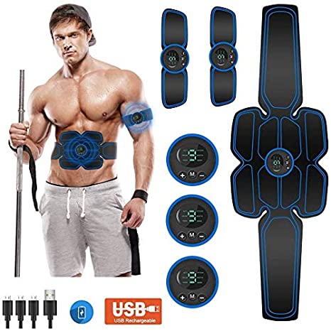 Ben Belle Abs Stimulator, Muscle Toner, Abs Stimulating Belt, Abdominal Toner- Training Device for Muscles- USB Rechargeable Wireless Portable Gym Device- Muscle Sculpting at Home- Fitness Equipment