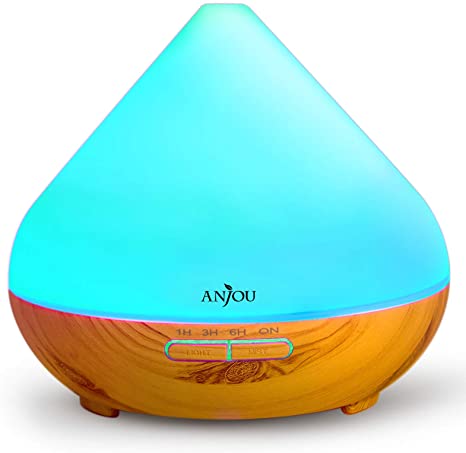 Essential Oil Diffuser Set - Anjou 300ml Ultrasonic Aromatherapy Diffuser Air Purifier Humidifiers for Bedroom Living Room Office