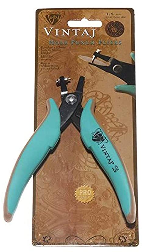 Vintaj Short-Jaw Metal Hole-Punch Pliers, 1.5 Millimeters, Jewelry Making Tools