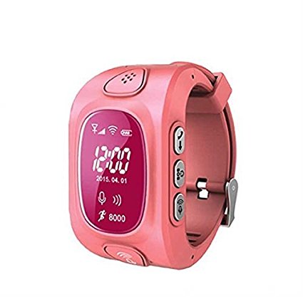 Life-Tandy GPS/GSM/Wifi Triple Positioning GPRS Tracker Watch for Kids Children Smart Watch with SOS Support GSM phone Android IOS Anti Lost LED Y3(Pink)