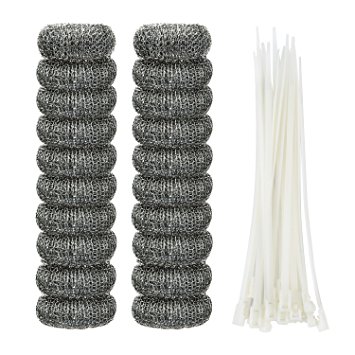 Shappy 20 Pieces Lint Traps Washing Machine Lint Trap Snare Laundry Mesh Washer Hose Filter with 20 Pieces Cable Ties