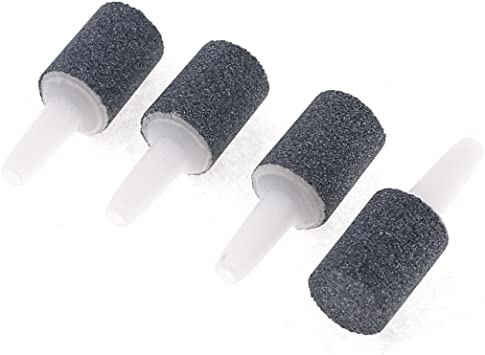 uxcell 4 Pcs Gray 11mm x 16mm Cylinder Mini Bubble Air Stone for Aquarium