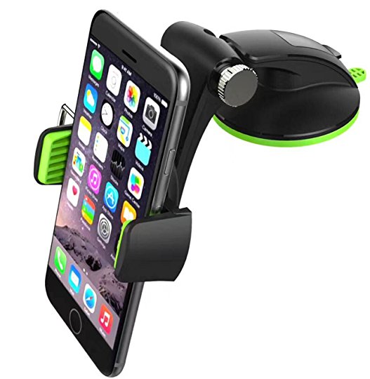 Car Phone Holder Dashboard/Windshield – Washable Strong Sticky Gel Pad with One-Touch Design Dashboard Car Phone Mount for iPhone X/8/8s/7/7Plus/6s/6Plus/5s, Galaxy S8/S7/S6/S5, Google Nexus...