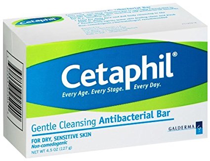 Cetaphil Antibacterial Gentle Cleansing Bar, 4.5 oz