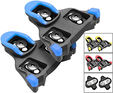 NAACOO SPD Road Bike Cleats for Shimano Speed-SL SM-SH10 SH11 SH12 Cleats- Indoor Outdoor Peleton Spin Cycling Pedals Cleat & Bicycle Clips Set