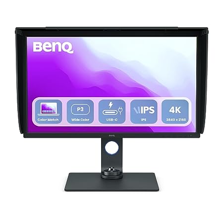 BenQ SW321C 32” PhotoVue Photographer Monitor | 4K, IPS | Screen-to-Print Consistency| 99% AdobeRGB, 100% sRGB/Rec. 709, 95% DCI-P3/Display P3 | Hardware Calibration, Uniformity, Video-editing support