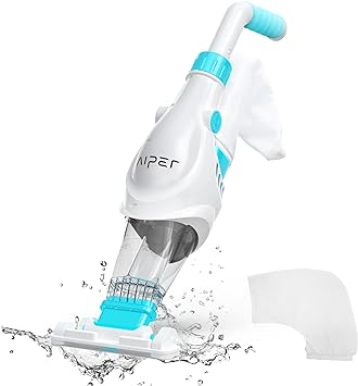 AIPER Pilot H1 Cordless Handheld Pool Vacuum Rechargeable Swimming Pool Vacuum Cleaner, 60 Minutes Running Time, Stronger Suction for Swimming Pools, Hot Tubs and Spas