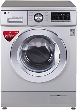 LG 8.0 Kg 5 Star Inverter Fully-Automatic Front Loading Washing Machine (FHM1208ZDL, Luxury Silver, Direct Drive Technology)